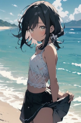 海辺の美女