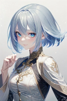 青と白