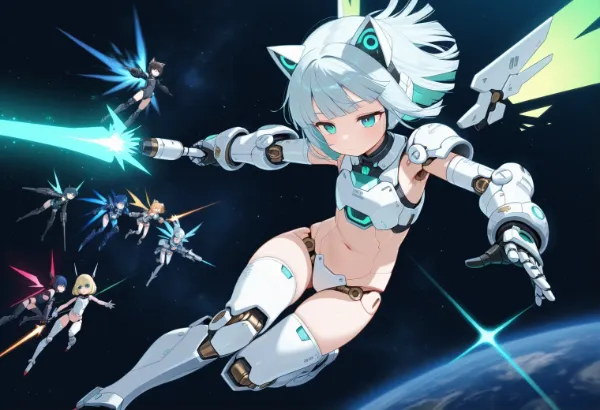 キャラメモ…ロボ娘(案8) カリブ宙域掃討戦