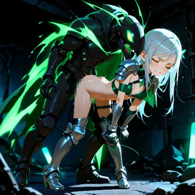 女の子達が恐ろしい蜂型のモンスターに・・・