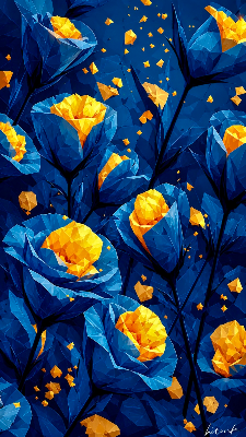 闇夜を照らす黄金の花冠／スマホ壁紙アーカイブ