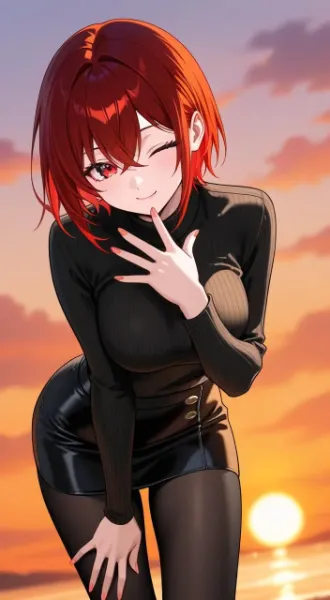 女子高生は夕焼け空に覚醒する………♡【霧島 紅葉】