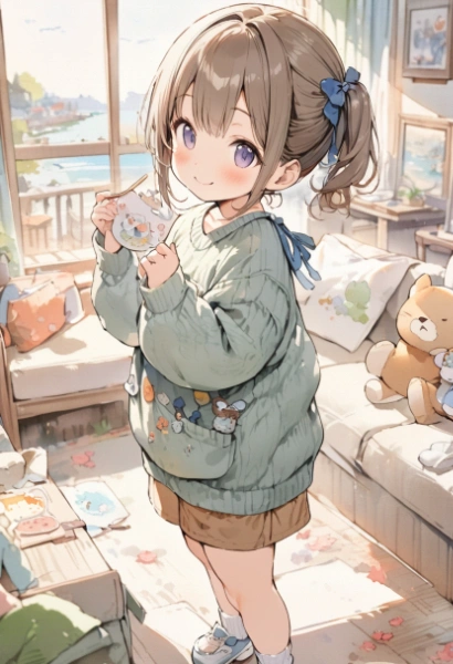 日の当たる部屋。