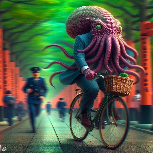 お巡りさんから逃げるクトゥルフたん