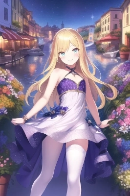 花と水路と金髪お嬢様