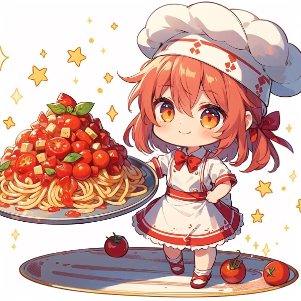 山盛りトマトのパスタ