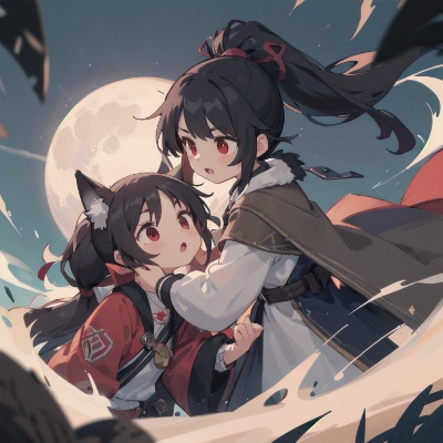 半妖狐娘の姉妹