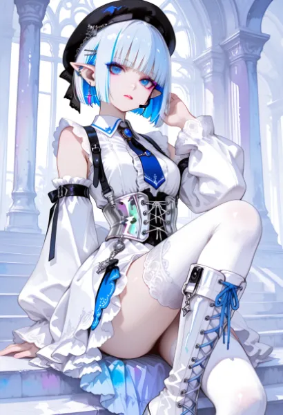 裾の跳ねと背の屈み、装身の余白を縫って