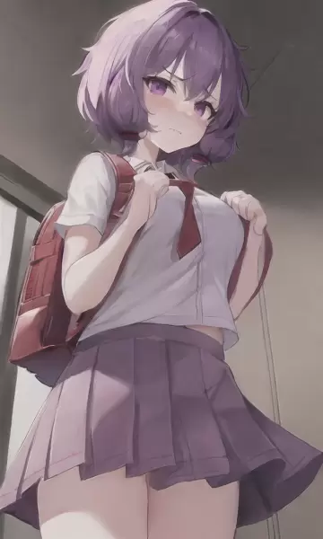 ランドセルを背負うという辱めを受けて怒ってる結月ゆかり