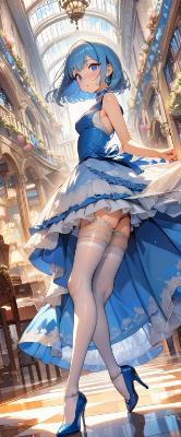 街なかの青髪さん