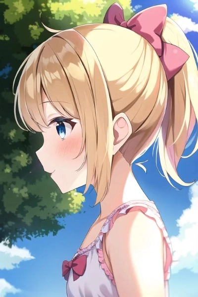 あっちいのでポニテ