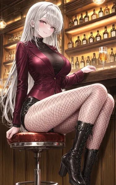 スーツの白銀姫