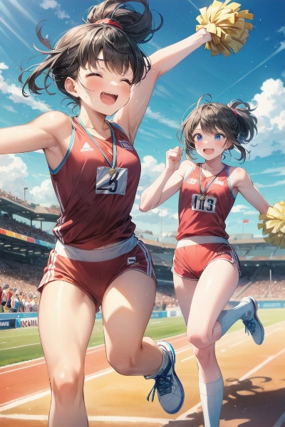 部対抗リレーの優勝はチアリーディング部！