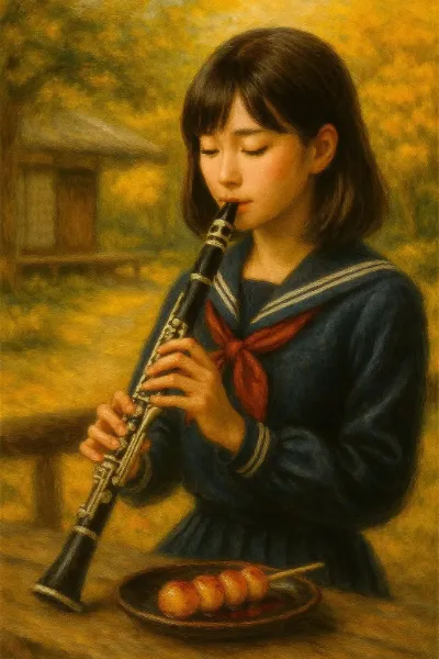 みたらし団子と秋風に響くクラリネット