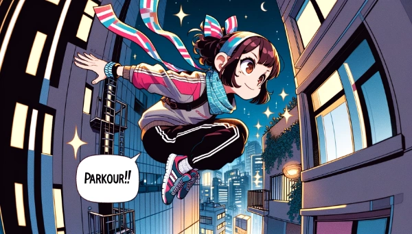 彼女は跳び舞い駆ける