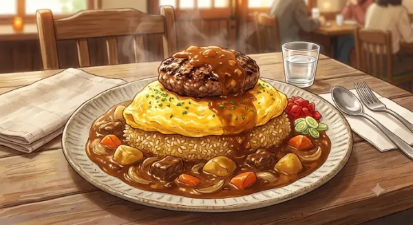 ハンバーグオムカレー