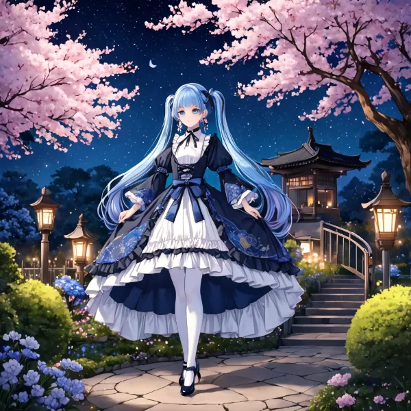 桜舞う夜の幻の姫君