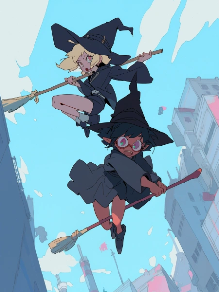 カートゥーン風　魔法使い