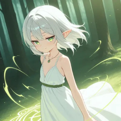 エルフと風属性のネックレス