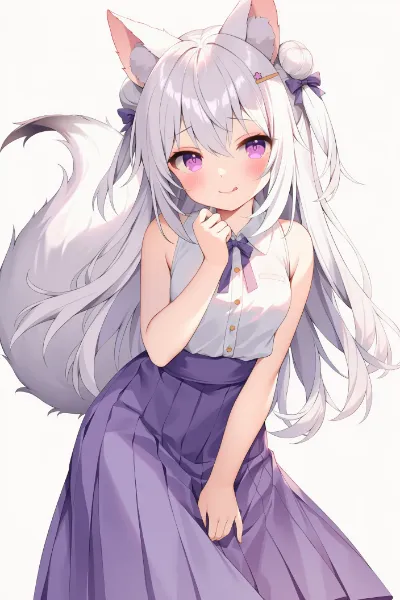 銀髪狐娘の甘い秘密の時間