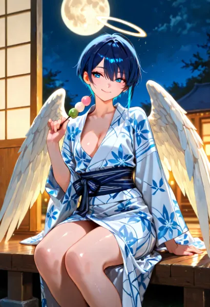 着崩しお月見ボーイッシュさん！