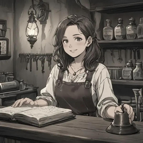 一人一泊１００銅貨よ。