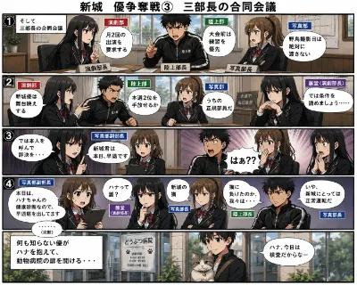 新城　優争奪戦③　「三部長の合同会議」
