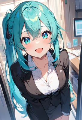 スーツ姿の初音ミク