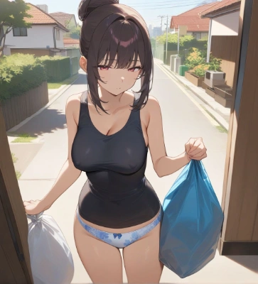 寝ぼけてゴミ出し１