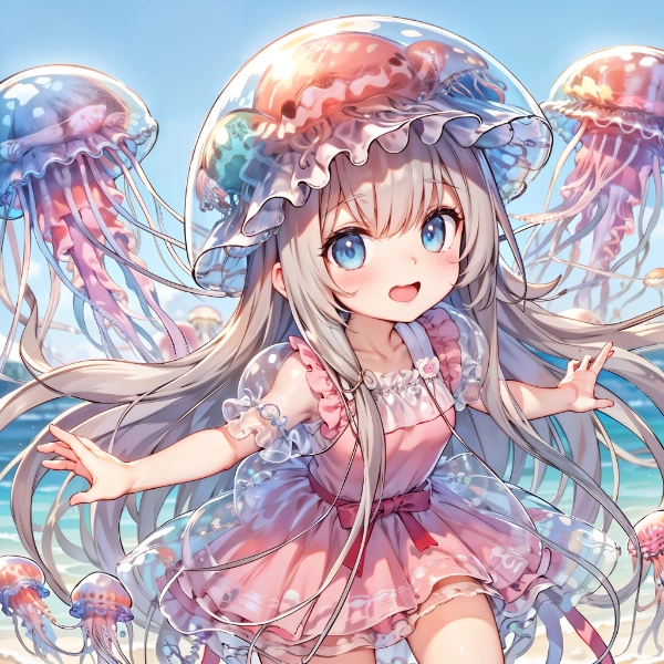 くらげのベレー帽