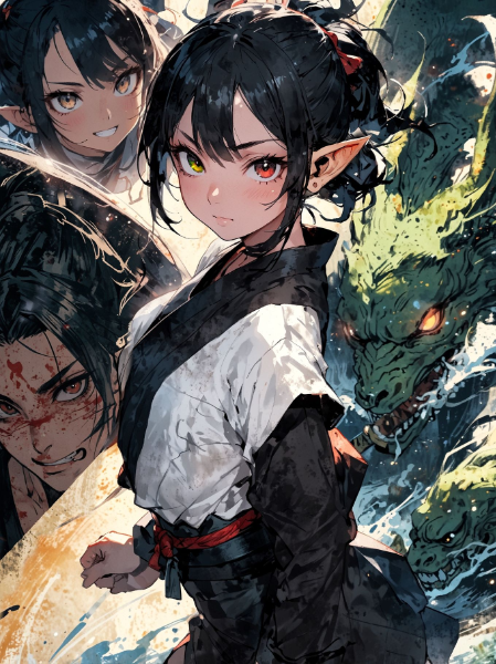 (4枚)　龍撃退戦