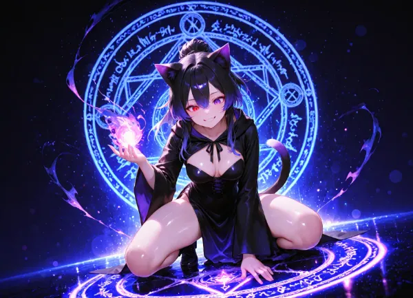 魔法陣完成っと！