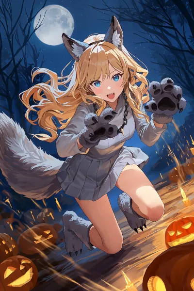 ハロウィン狼女さん