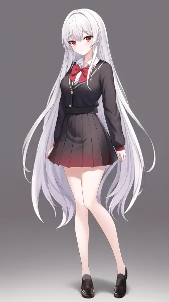 白髪女の子立ち絵