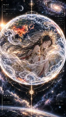 眠る地球と天照の優しい祈り