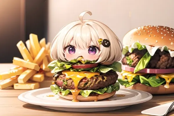 バーガーもぐもぐっ！