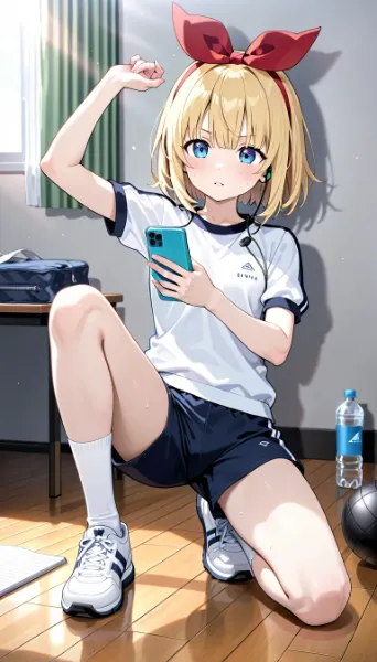 スマホで見ながら練習