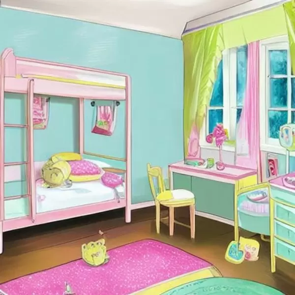 【フリー素材】かわいいこども部屋