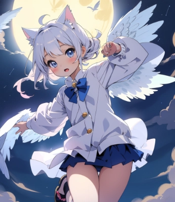 月と少女