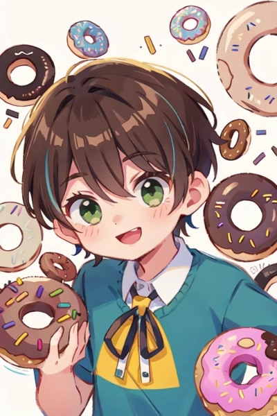 ドーナツとメルヘンなブラウン髪の少年★（12枚）
