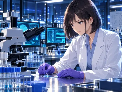 夜のラボで輝く未来