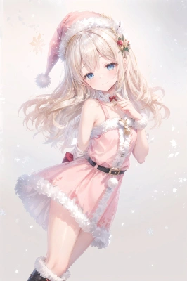 ピンクなサンタコス
