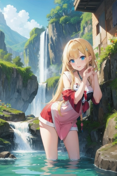 美少女　滝