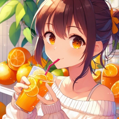 オレンジジュース、いただきます
