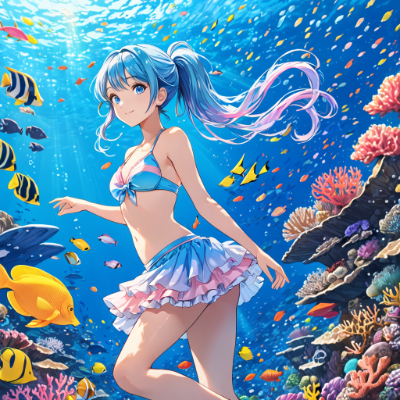カラフルな海中
