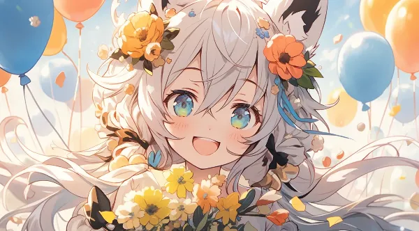 花咲く風船の夢幻少女