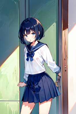 制服姿の男の子