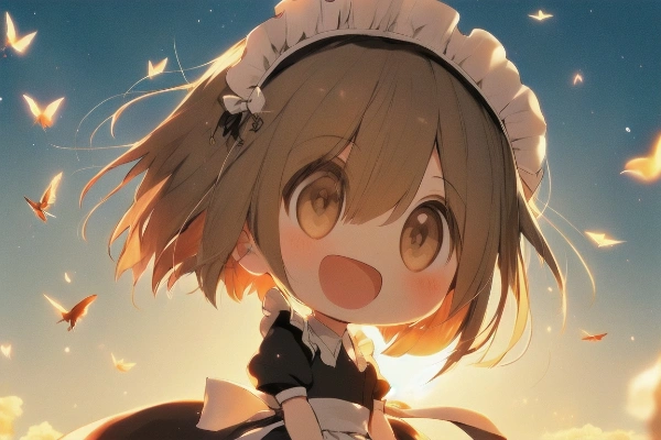 黄昏と蝶とメイドちゃん①