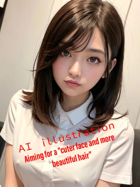 緩い髪の美少女