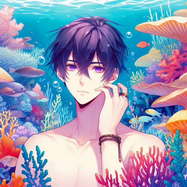 【R15】サンゴ礁と水着な黒髪短髪男性★その3(11枚)